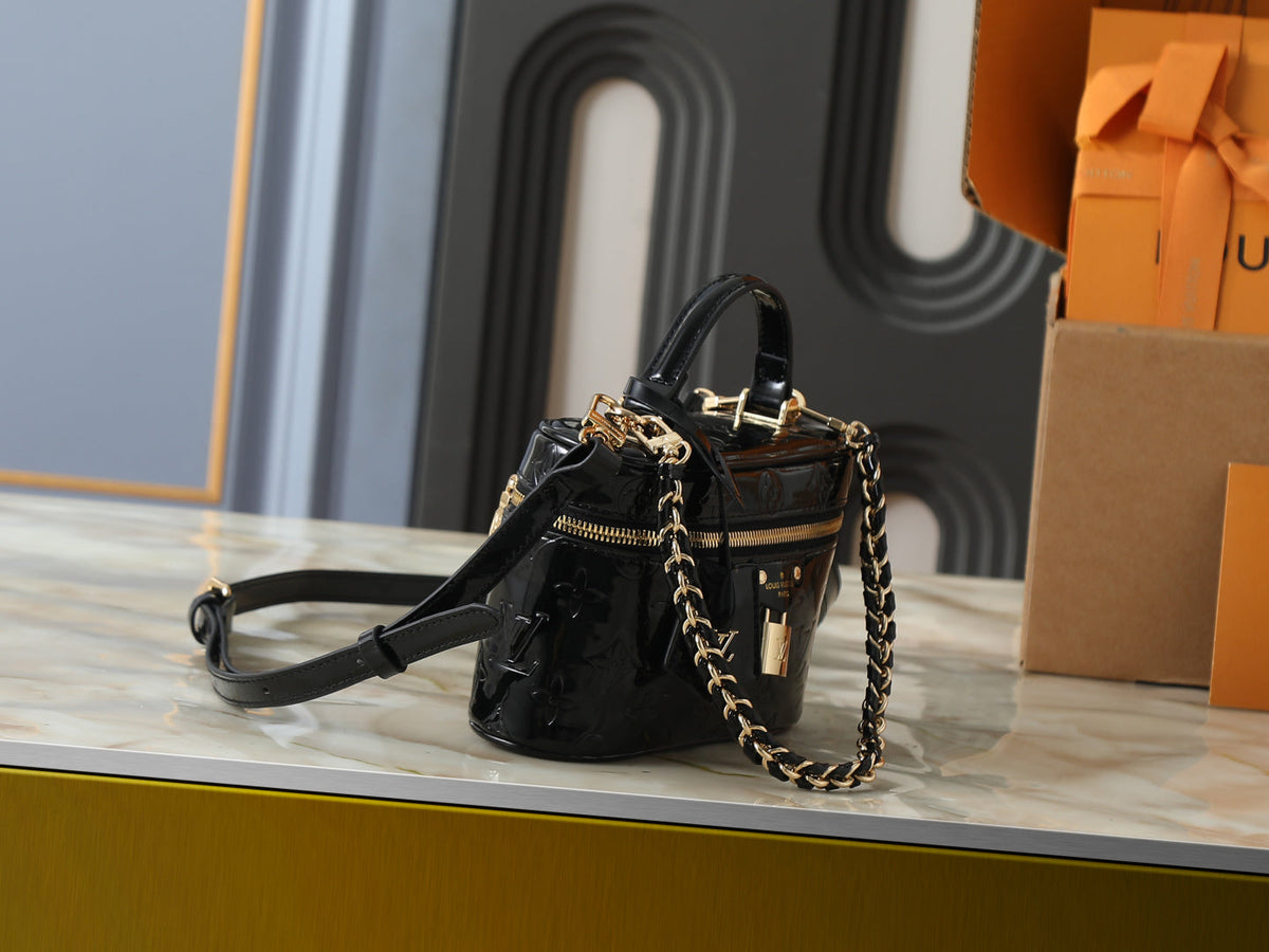 Glossy Monogram Canvas Vanity Bag