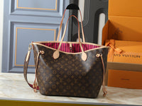 Brown Monogram with Fuchsia Pink Interior