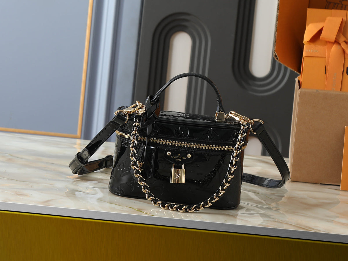 Glossy Monogram Canvas Vanity Bag