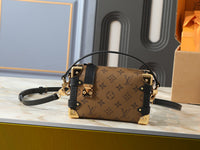 Camel Monogram with Black Leather Trim